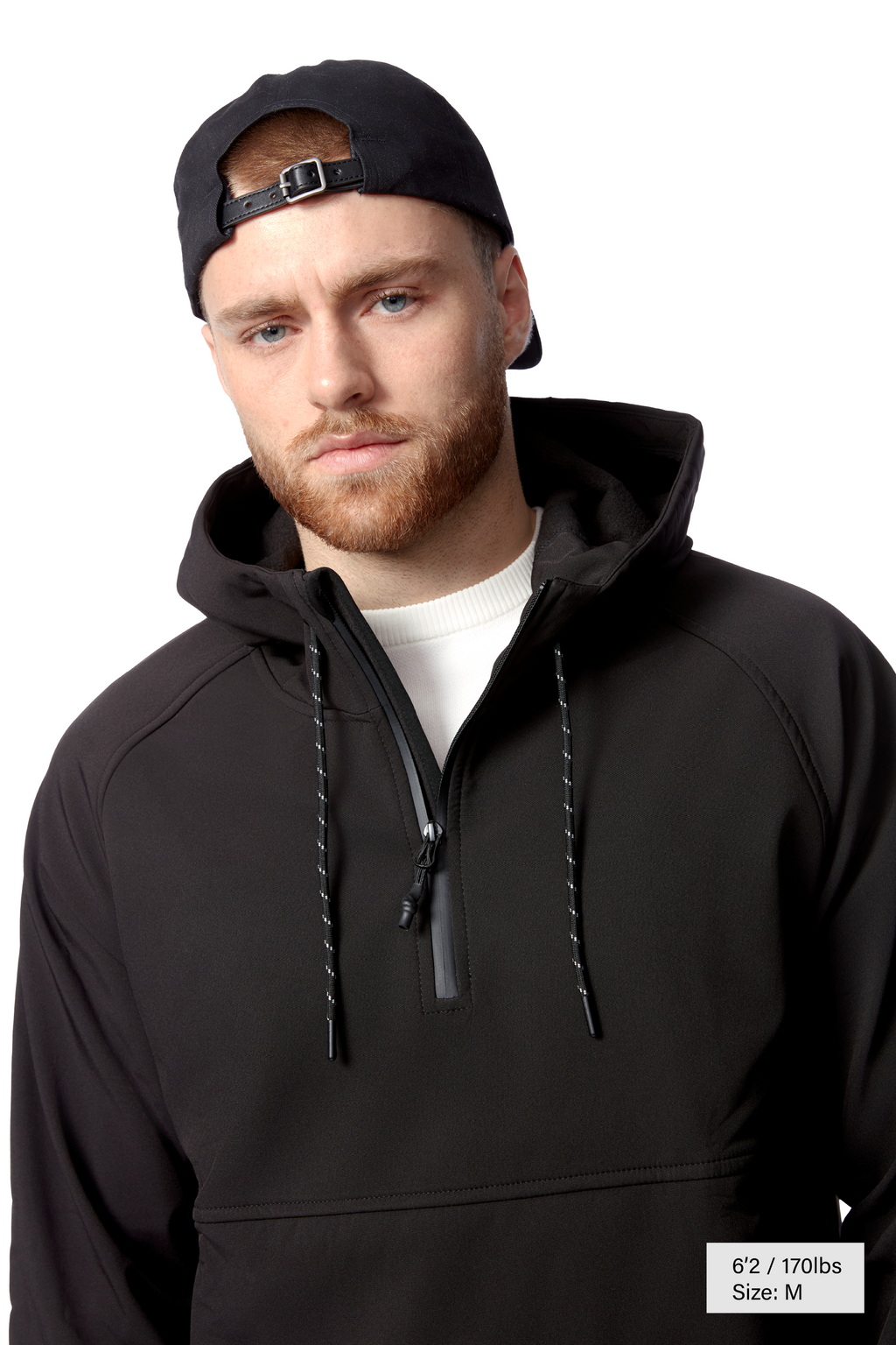 VARGAS | MEN'S PULLOVER SOFTSHELL HOODIE, BLACK