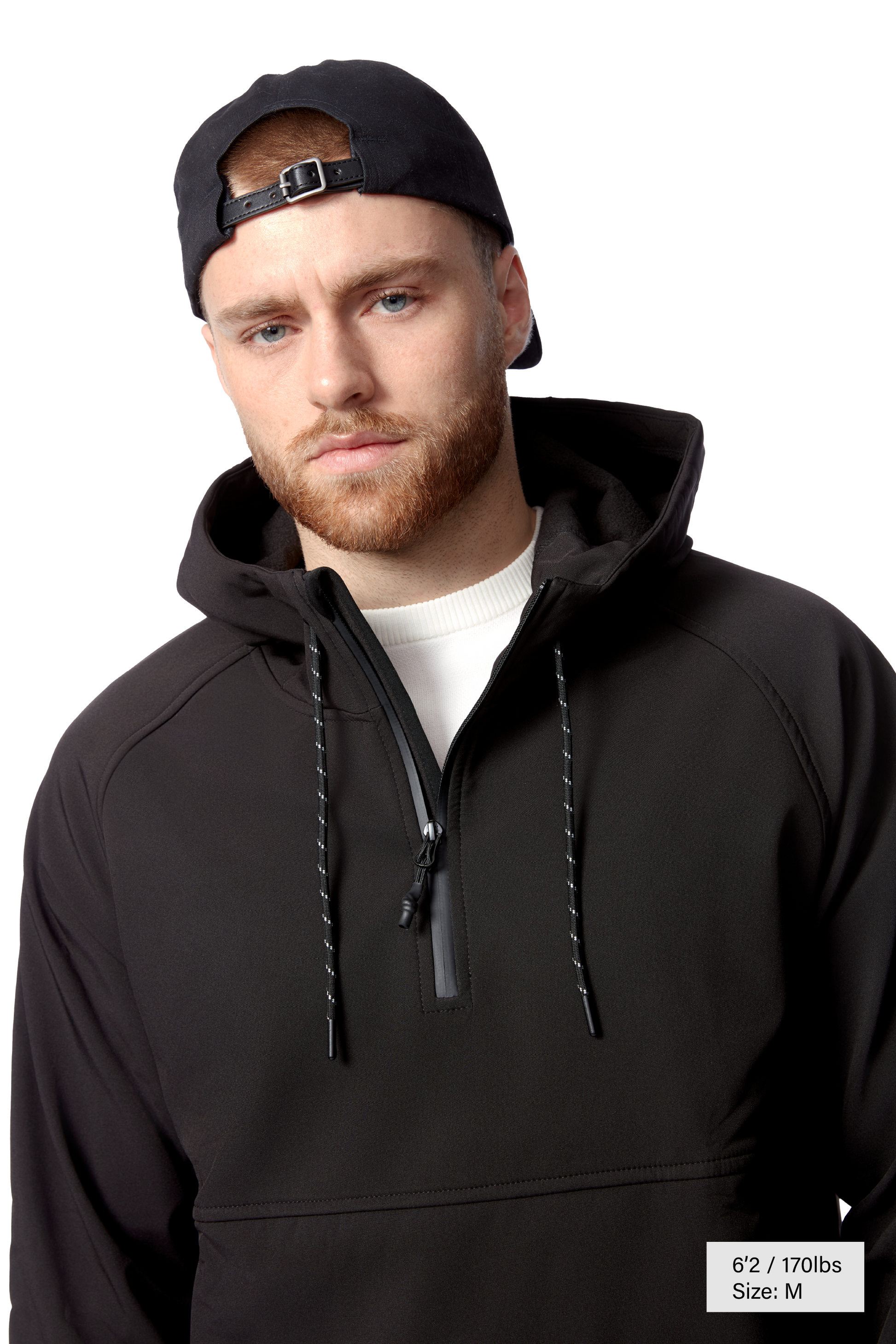VARGAS | MEN'S PULLOVER SOFTSHELL HOODIE, BLACK