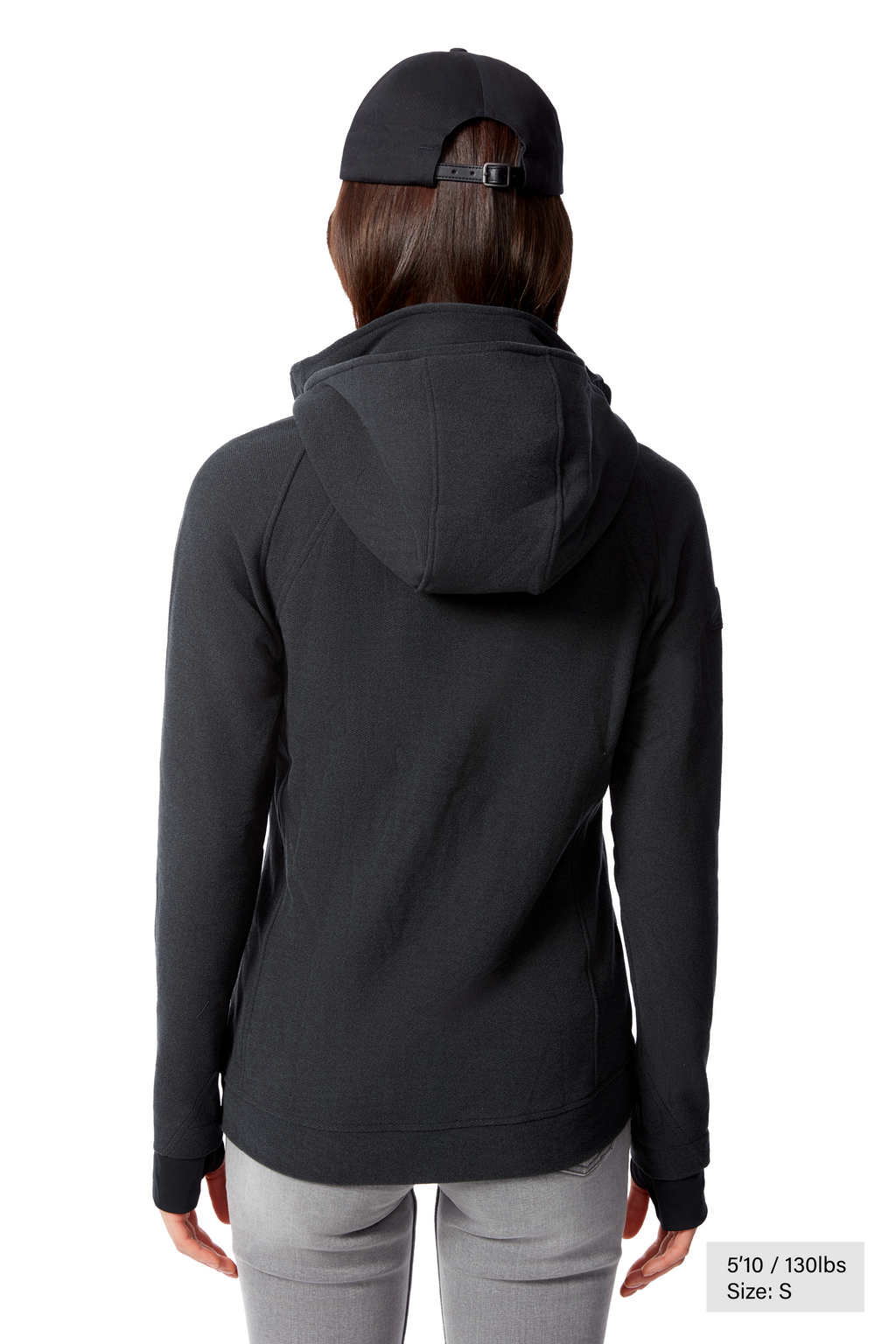 CASSIDY | PULL POLAIRE À FERMETURE ÉCLAIR POUR FEMME, NOIR CHINÉ