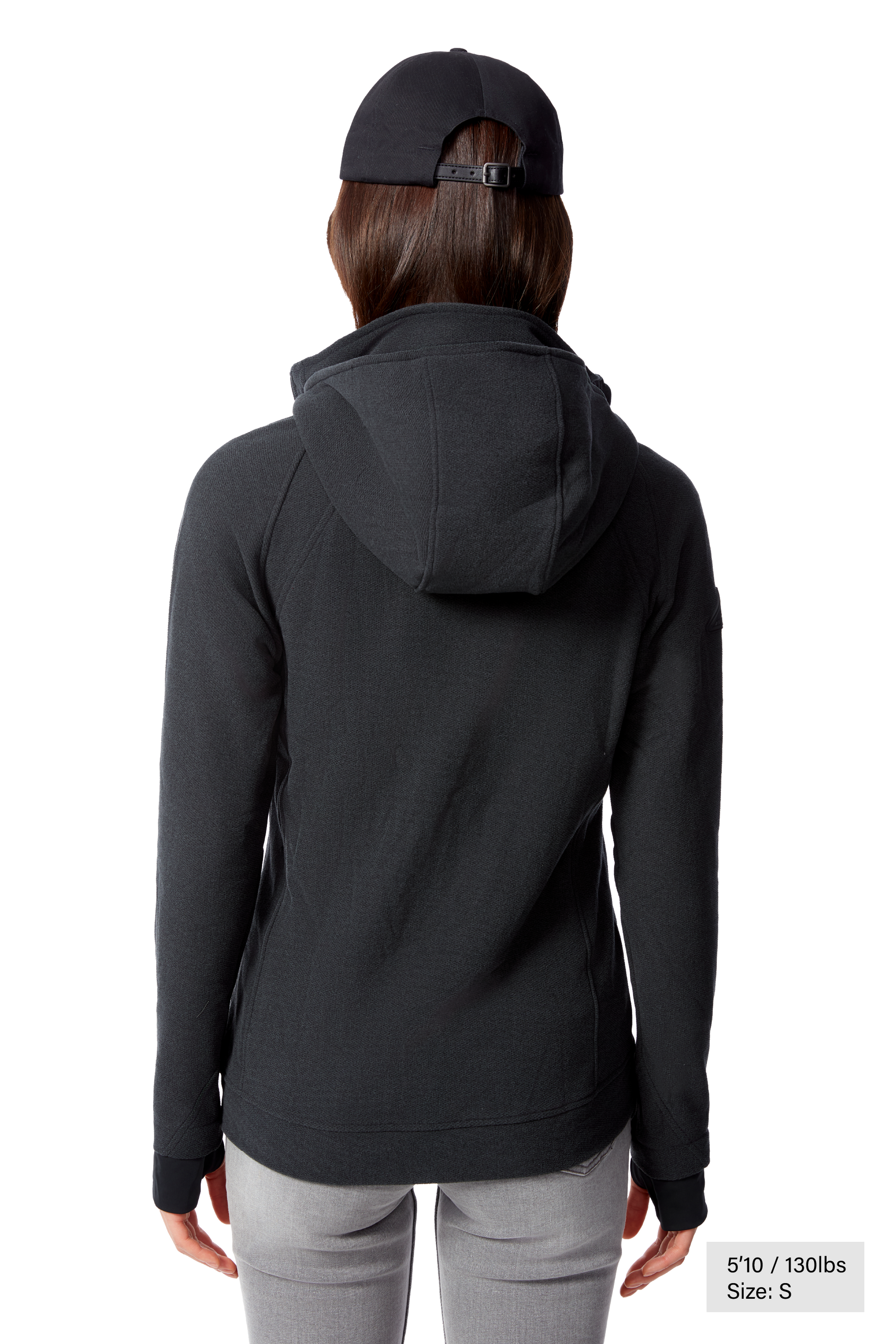 CASSIDY | PULL POLAIRE À FERMETURE ÉCLAIR POUR FEMME, NOIR CHINÉ