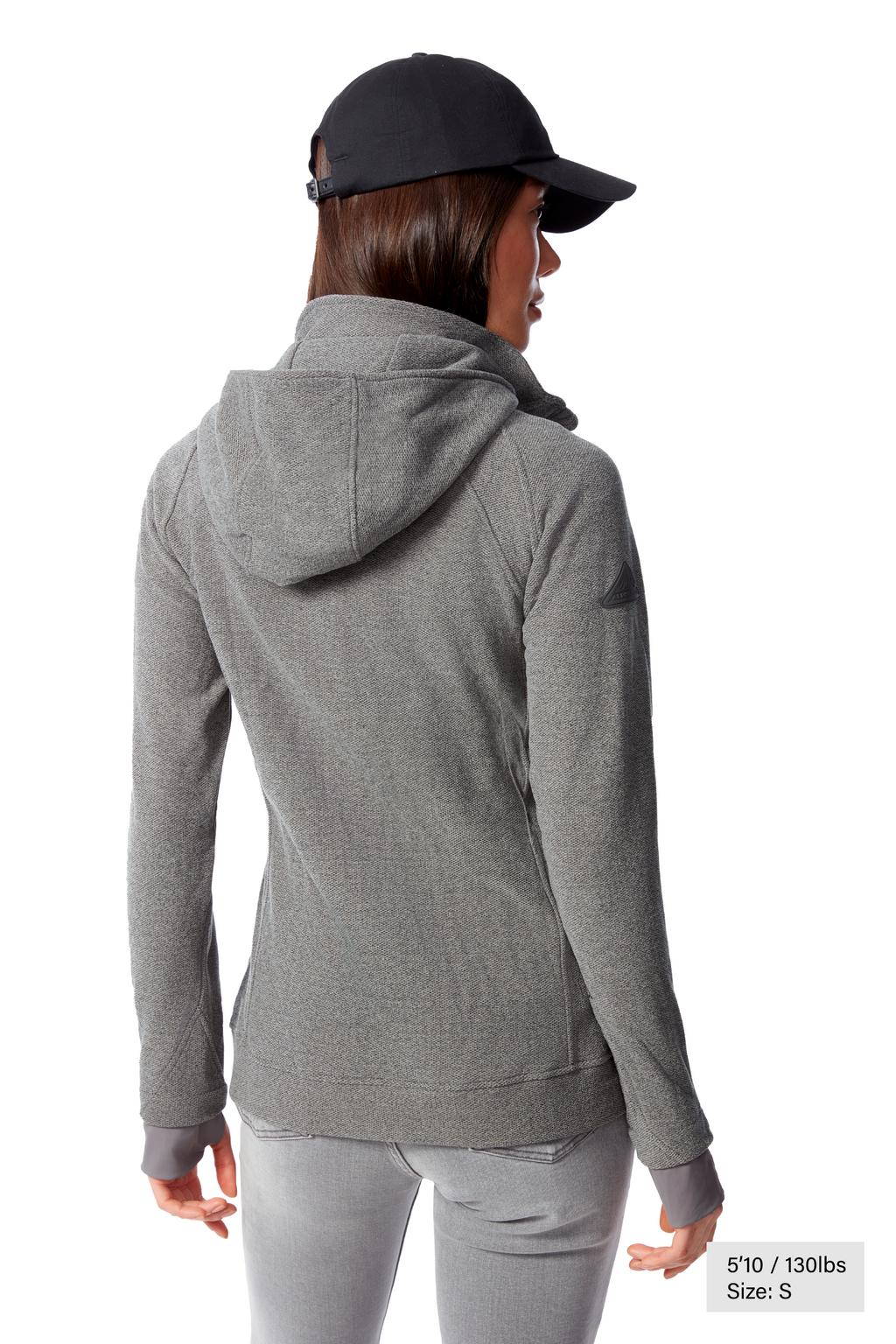 CASSIDY | PULL POLAIRE À FERMETURE ÉCLAIR POUR FEMME, GRIS CHINÉ