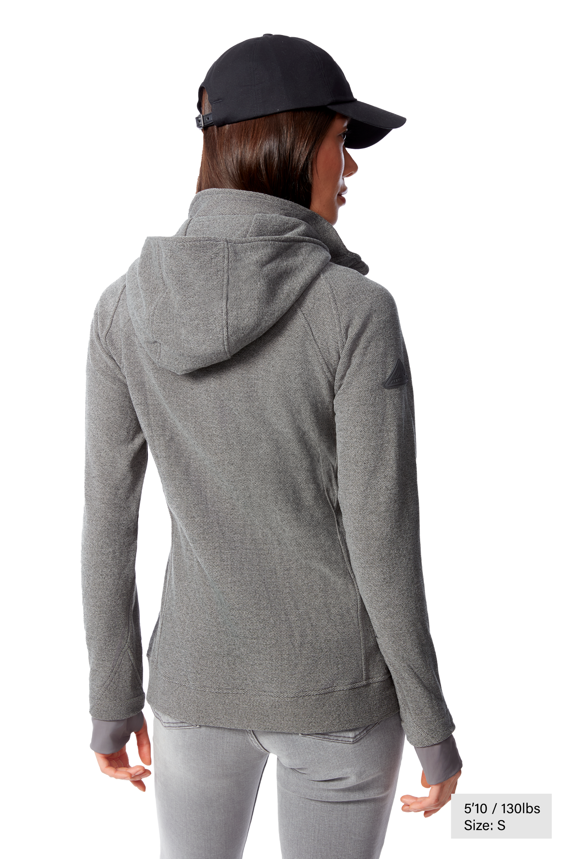 CASSIDY | PULL POLAIRE À FERMETURE ÉCLAIR POUR FEMME, GRIS CHINÉ