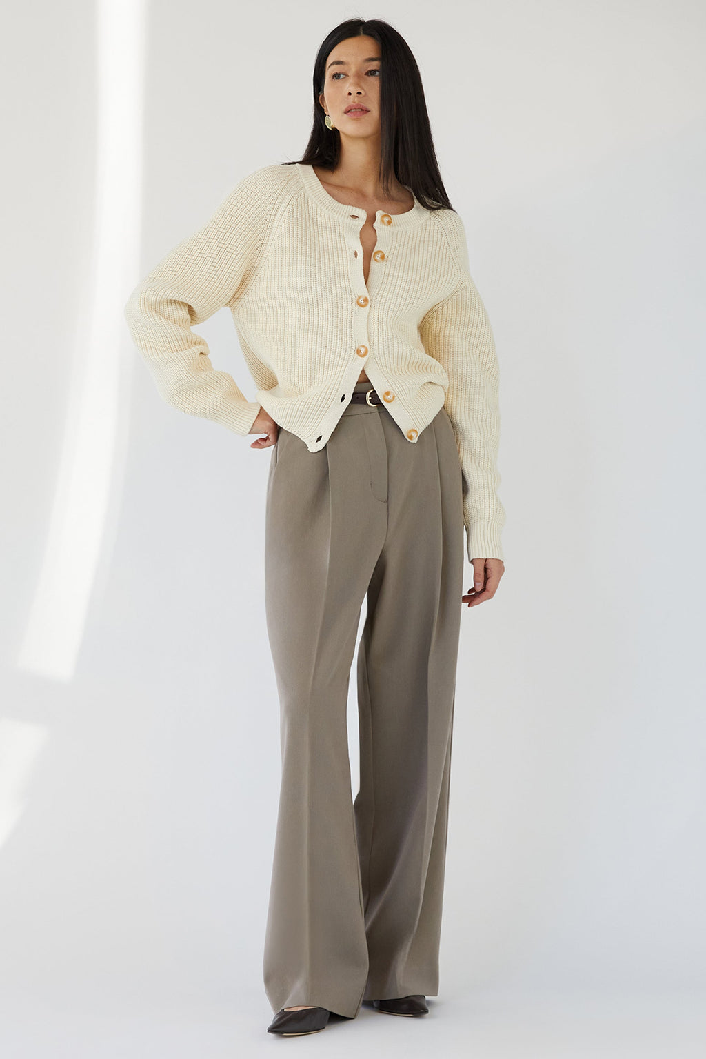 CARDIGAN BOUTONNÉ EN MAILLE ÉPAISSE