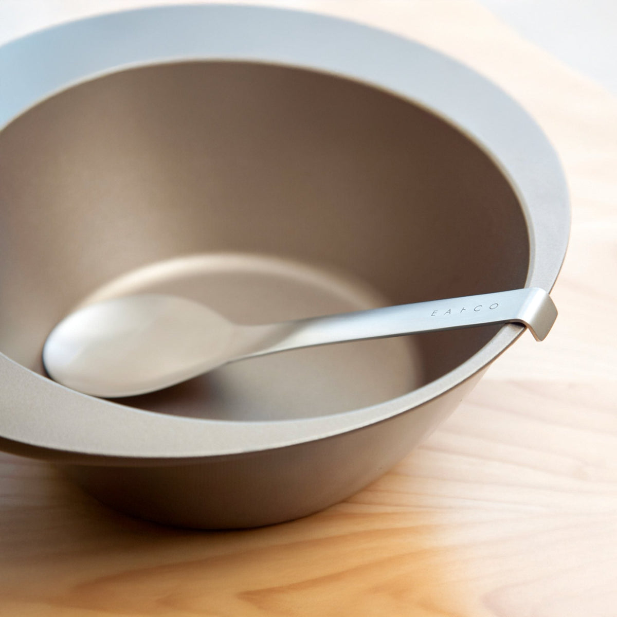 Eatoco Japan Suqu Serving Spoon – Stainless Steel with Hook Handle (230 mm)