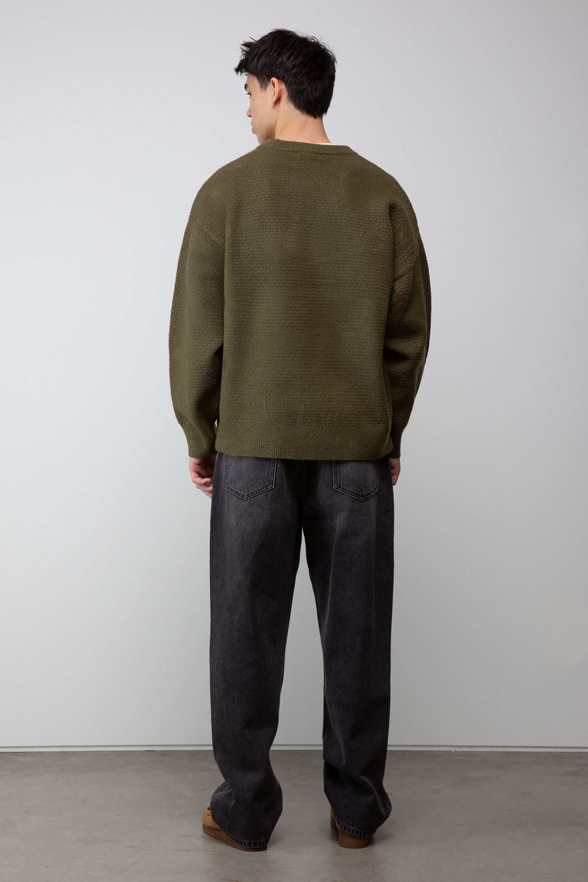 PULL COL ROND TEXTURÉ