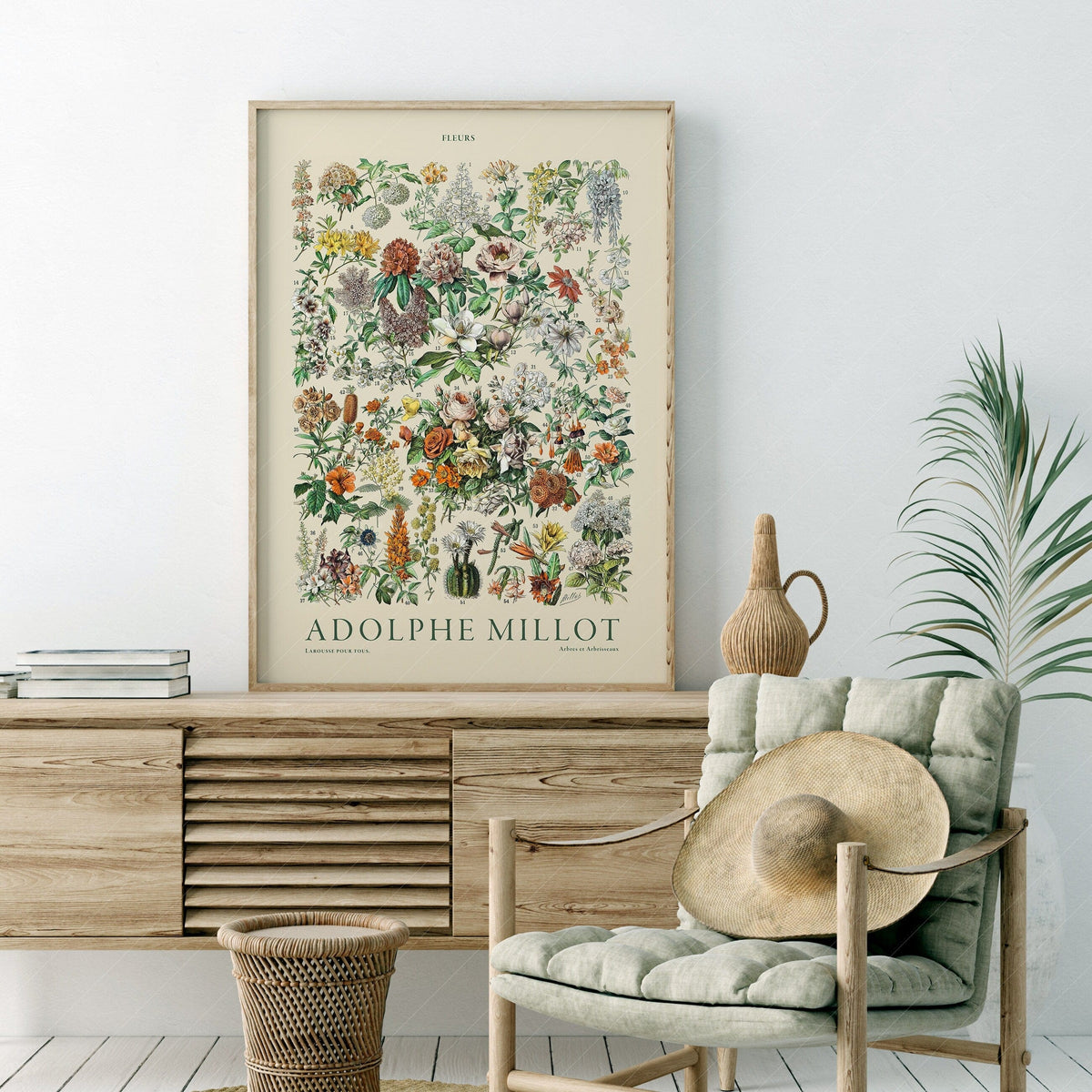 Adolphe Millot Fleurs Botanical Print – Vintage Flower Wall Art Poster