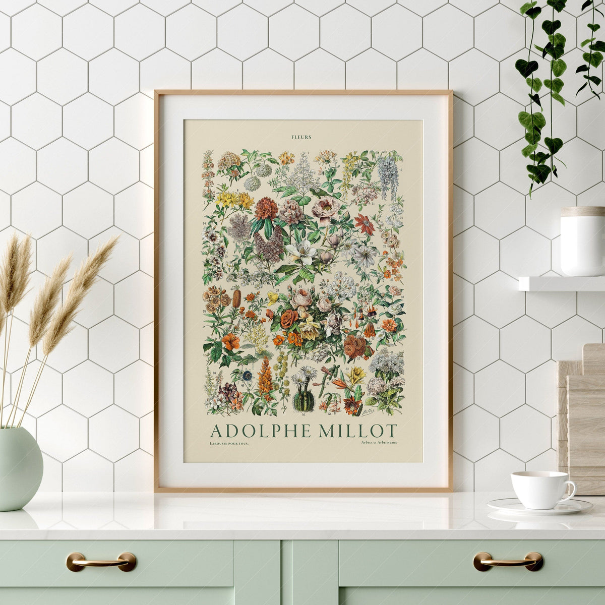 Adolphe Millot Fleurs Botanical Print – Vintage Flower Wall Art Poster