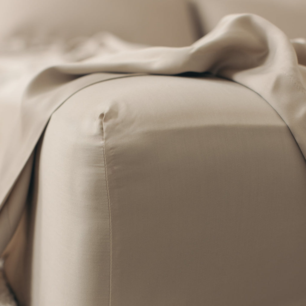 Ensemble de draps en satin de bambou biologique