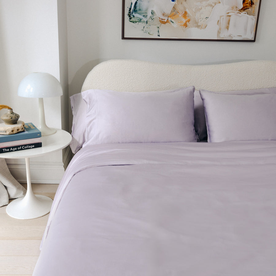 Ensemble de housse de couette en sergé de bambou biologique