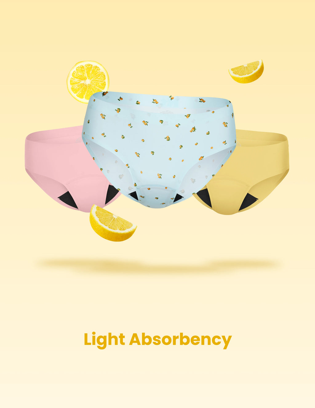 Teen Light Leakproof No-Show Bikini 3-Pack