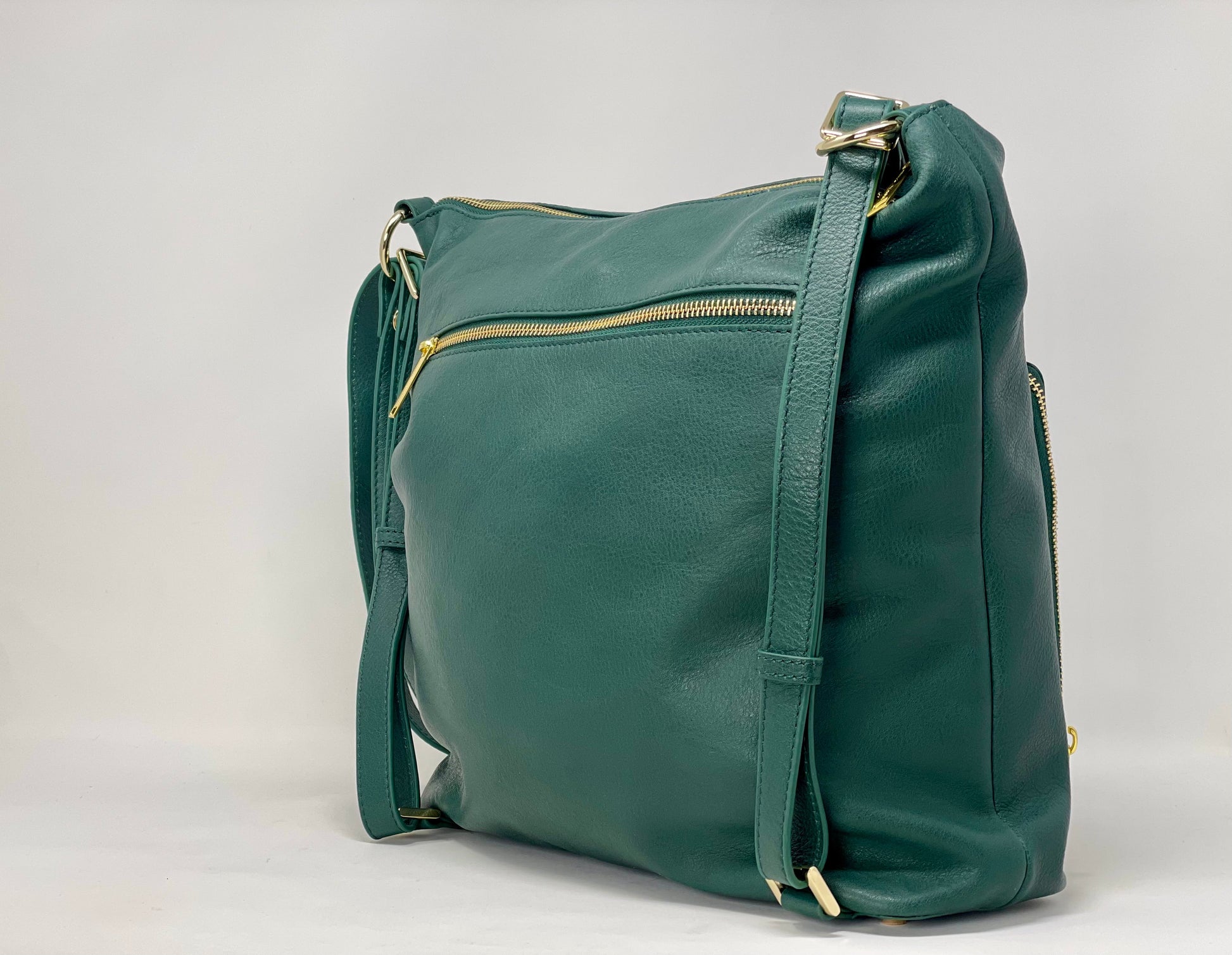 Dark Green Transformable Handbag - Alexandra