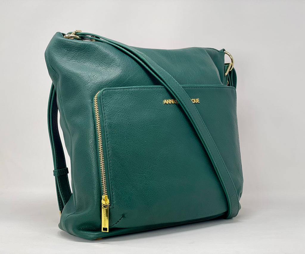 Dark Green Transformable Handbag - Alexandra