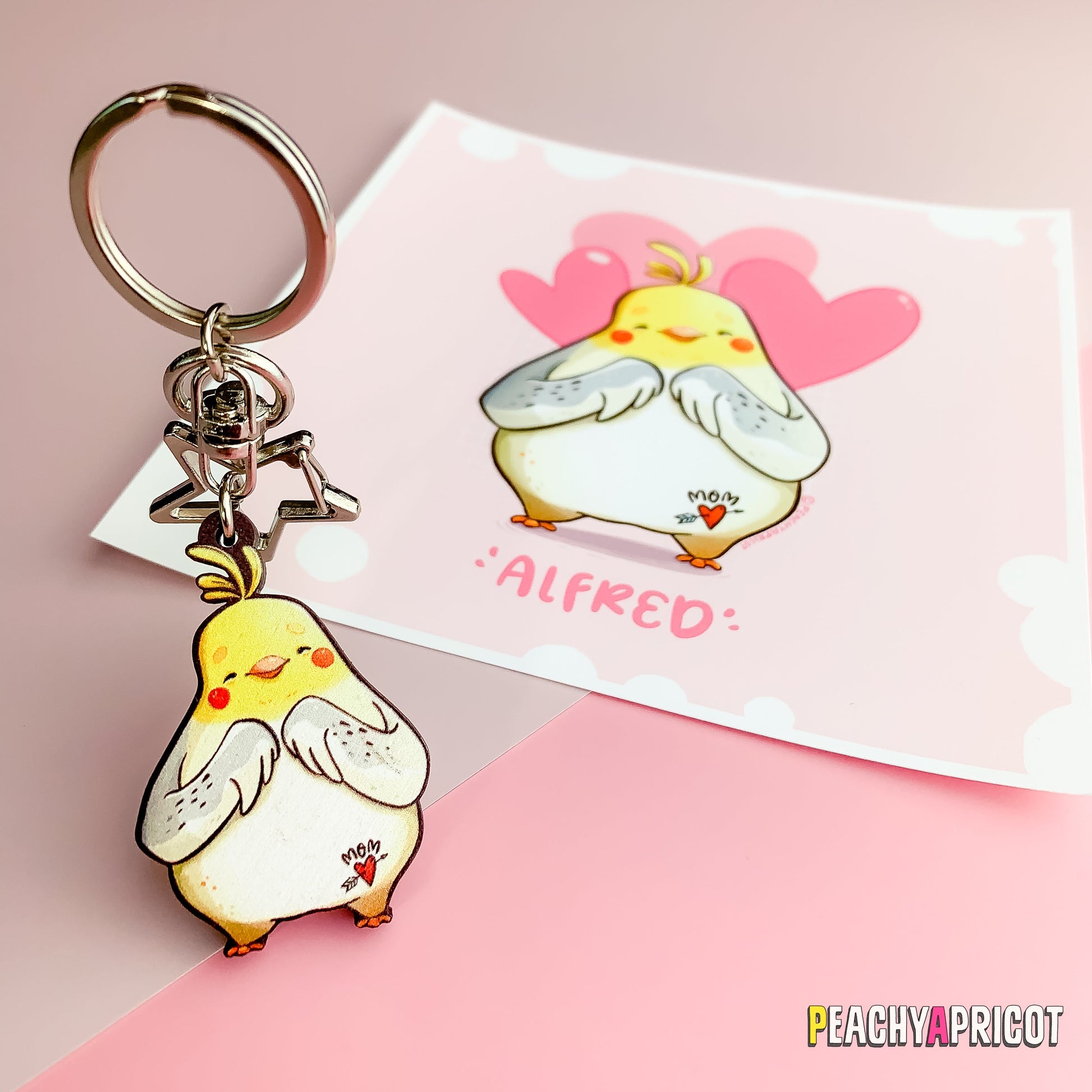 Porte-clés Alfred le Cockatiel