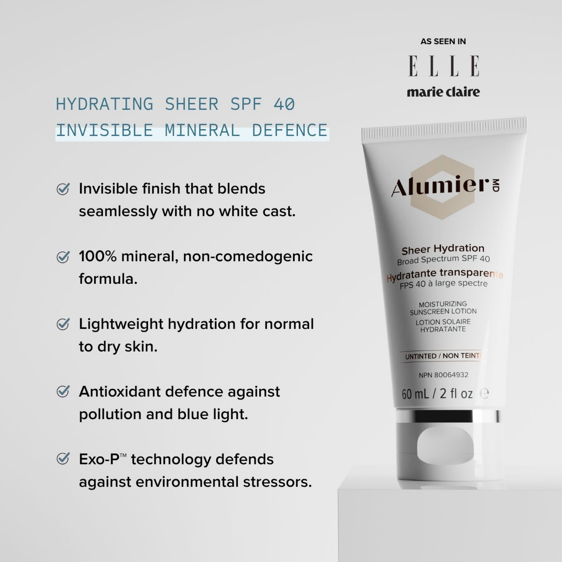 Alumier Sheer Hydration Broad Spectrum SPF 40 Untinted