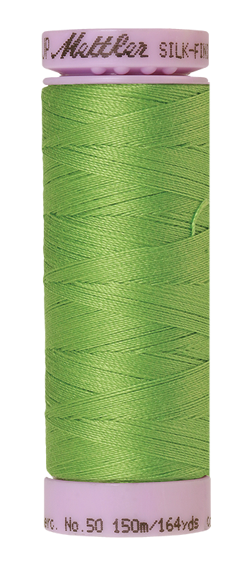 Fil de coton uni Mettler Silk-finition 50wt, 164 yd/150 m, menthe brillante