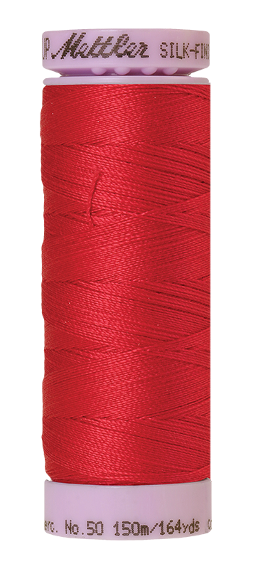 Fil de coton uni Mettler Silk-finition 50wt 164yd/150m Poinsettia