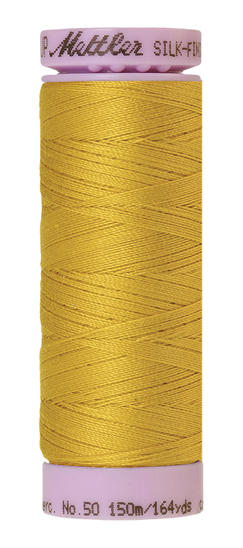 Fil de coton uni Mettler Silk-finition 50wt 164yd/150m Nugget Gold