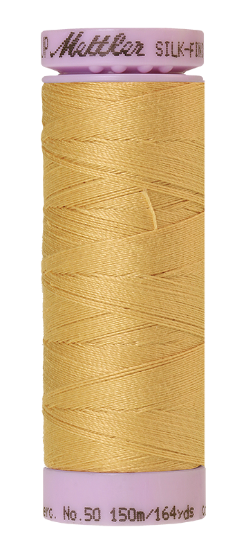 Fil de coton uni Mettler Silk-finish 50wt 164yd/150m Parchemin