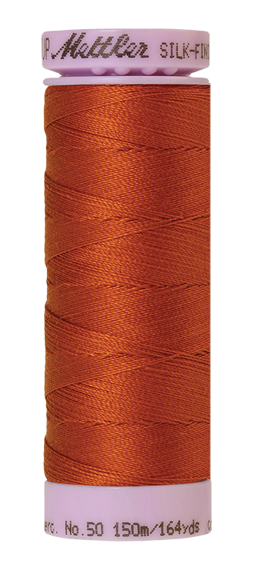 Fil de coton uni Mettler Silk-finition 50wt, 164 yd/150 m, cuivre