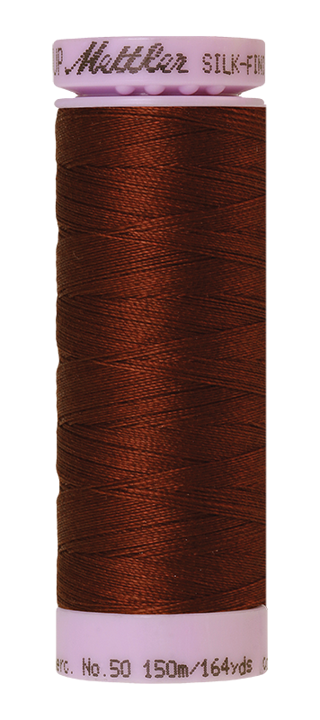 Fil de coton uni Mettler Silk-finition 50wt, 150 m, brun Friar