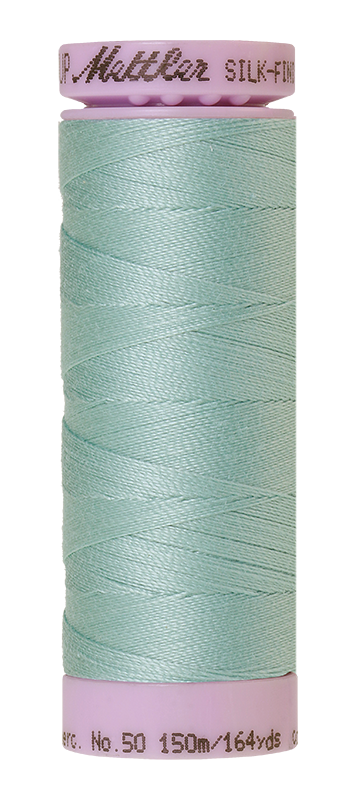 Fil de coton uni Mettler Silk-finish 50wt 164yd/150m Island Waters