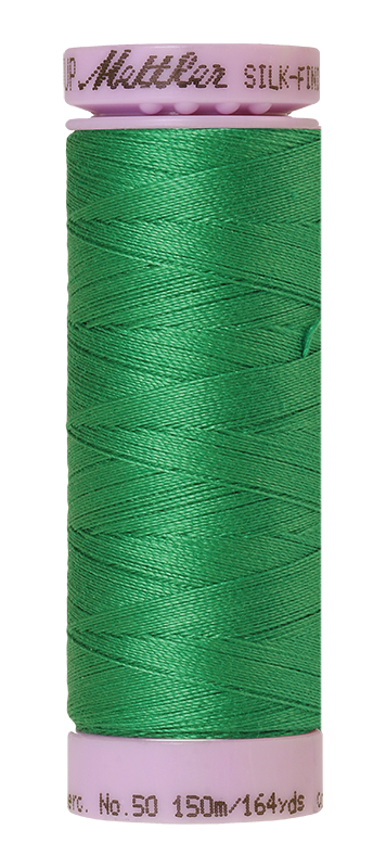 Fil de coton uni Mettler Silk-finition 50wt 164yd/150m Swiss Ivy