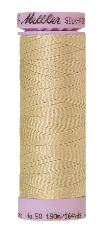 Fil de coton uni Mettler Silk-finition 50wt Ivoire 164yd/150m