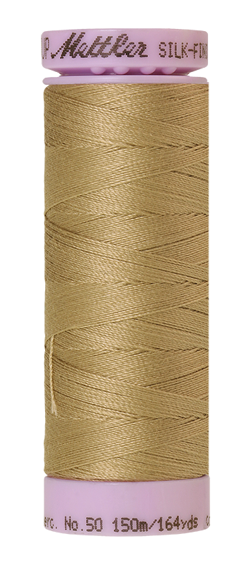 Fil de coton uni Mettler Silk-finition 50wt 164yd/150m Rotin foncé