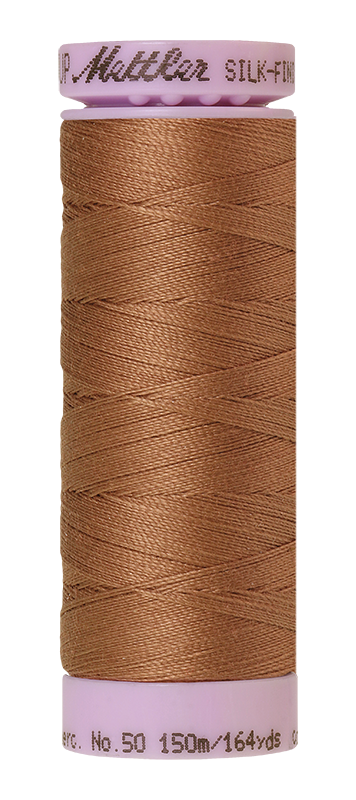 Fil de coton uni Mettler Silk-finition 50wt 164yd/150m Noyer