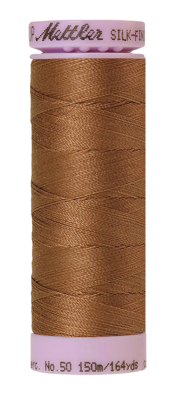 Fil de coton uni Mettler Silk-finition 50wt 164yd/150m Noisette
