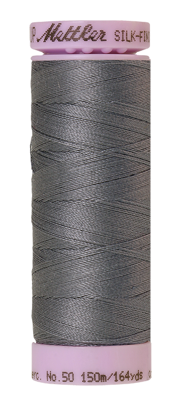 Fil de coton uni Mettler Silk-finition 50wt 164yd/150m Flint Stone