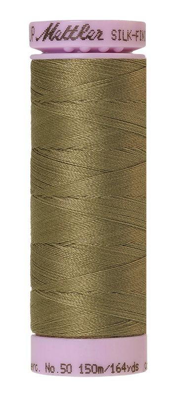 Fil de coton uni Mettler Silk-finition 50wt, 164 yd/150 m, vert olive