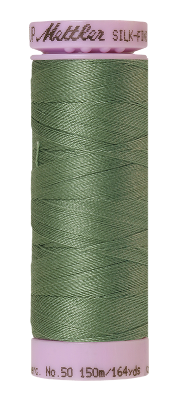 Fil de coton uni Mettler Silk-finition 50wt 164yd/150m Feuille de palmier
