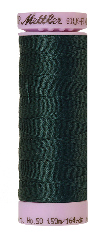 Fil de coton uni Mettler Silk-finition 50wt 164yd/150m Bayberry