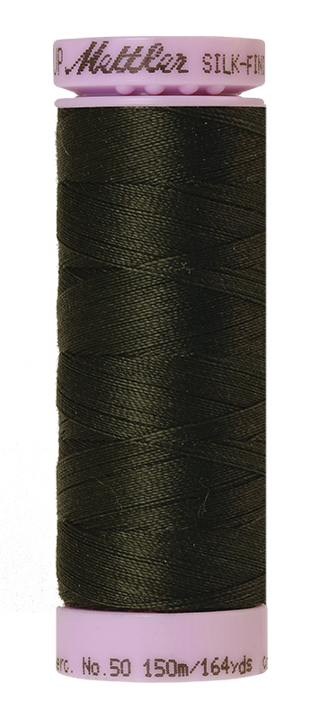 Fil de coton uni Mettler Silk-finition 50wt 164yd/150m Avocat