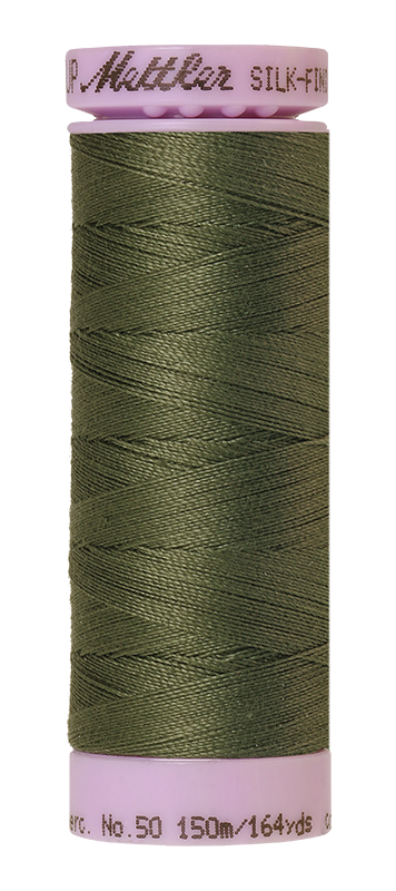 Fil de coton uni Mettler Silk-finition 50wt 164yd/150m Olive brûlé