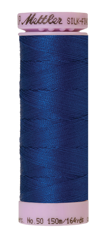 Fil de coton uni Mettler Silk-finition 50wt 164yd/150m Royal Navy