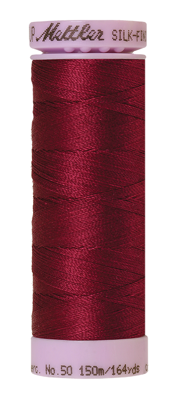 Fil de coton uni Mettler Silk-finish 50wt 164yd/150m Grenade