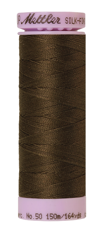 Fil de coton uni Mettler Silk-finition 50wt 164yd/150m Olive