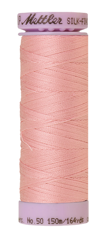 Fil de coton uni Mettler Silk-finition 50wt 164yd/150m Rose thé