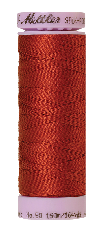 Fil de coton uni Mettler Silk-finition 50wt 164yd/150m Brique