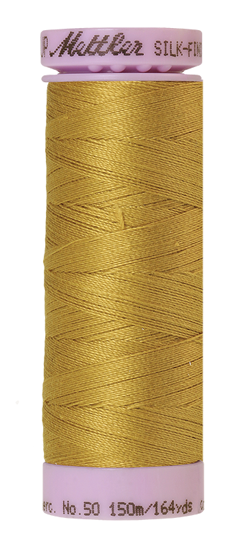 Fil de coton uni Mettler Silk-finish 50wt 164yd/150m ocre