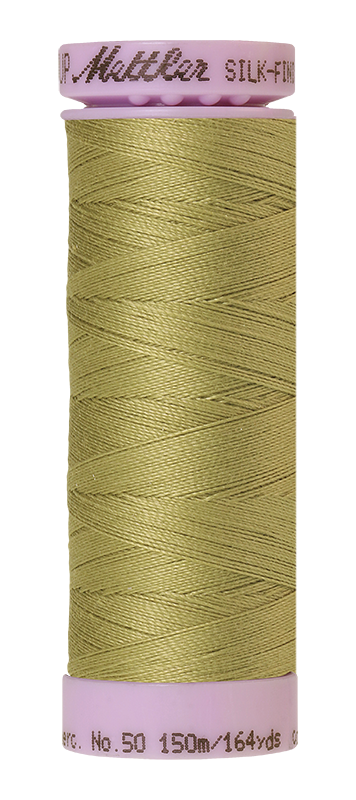 Fil de coton uni Mettler Silk-finition 50wt 164yd/150m Algue
