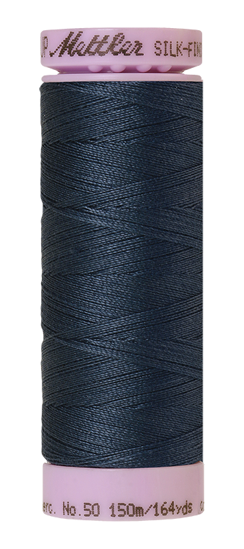 Fil de coton uni Mettler Silk-finition 50wt 164yd/150m Harbor