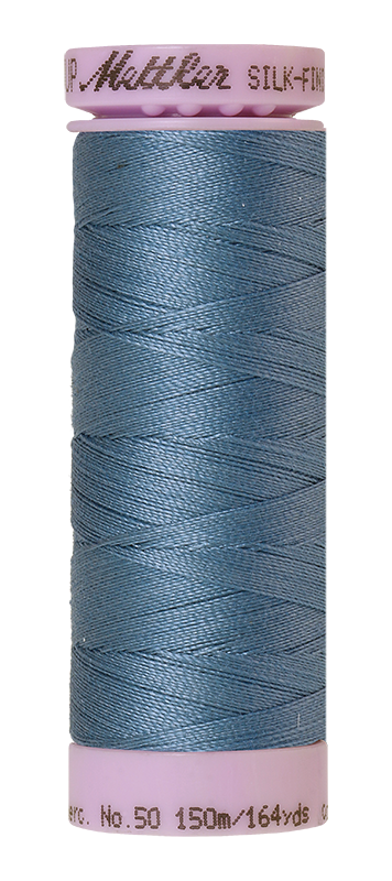 Fil de coton uni Mettler Silk-finition 50wt 164yd/150m Laguna