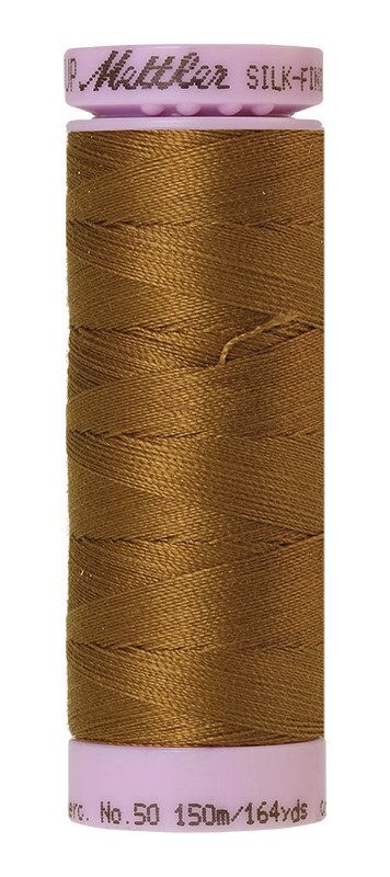 Fil de coton uni Mettler Silk-finition 50wt, grain doré, 164 yd/150 m