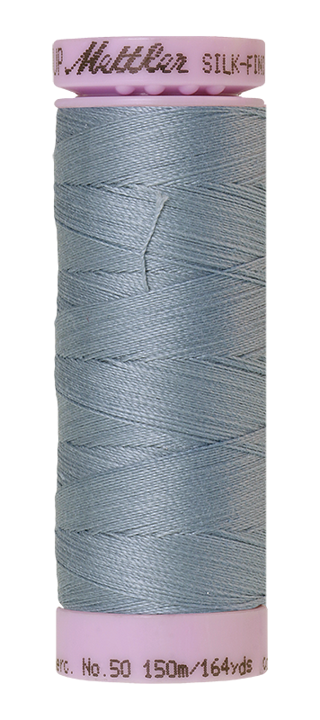 Fil de coton uni Mettler Silk-finition 50wt 164yd/150m Bleu Speedwell