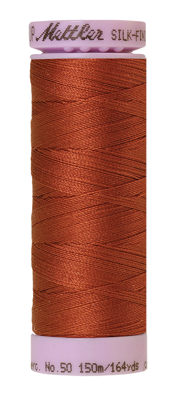 Fil de coton uni Mettler Silk-finition 50wt 164yd/150m Dirty Penny