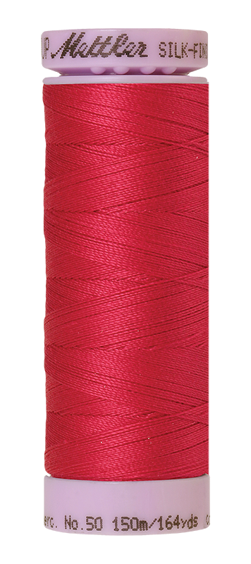 Fil de coton uni Mettler Silk-finition 50wt 164yd/150m Groseille