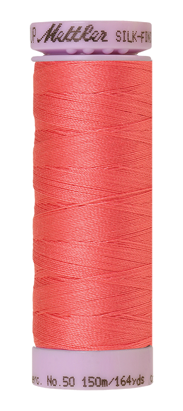 Fil de coton uni Mettler Silk-finition 50wt 164yd/150m Persimmon